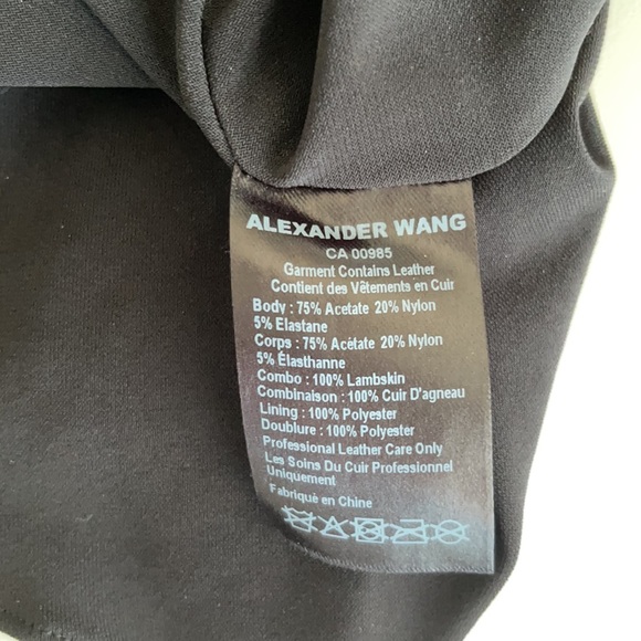 Alexander Wang leather/jersey Asymmetric Gown - Picture 11 of 11